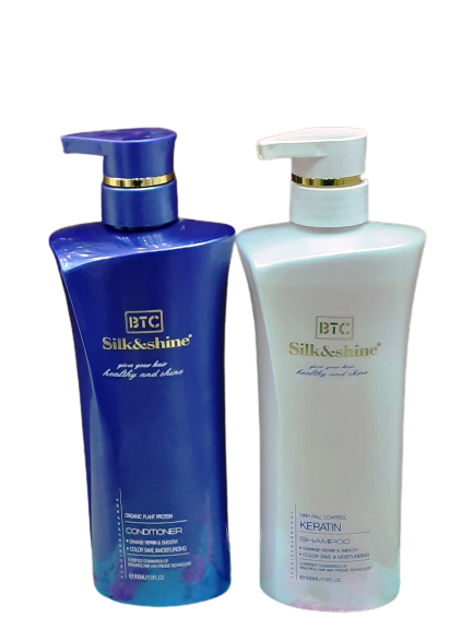 BTC Silk and Shine Combo Pack Shampoo 500ml Conditioner 500ml