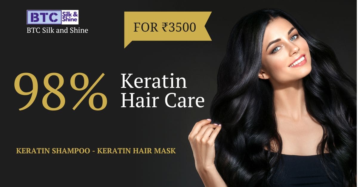 BTC silk and shine 98 Keratin Hair shampoo and mask
