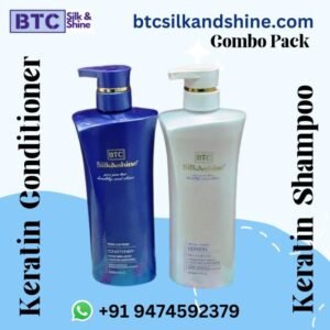 btc silk and shine combo pack shampoo 500ml conditioner 500ml