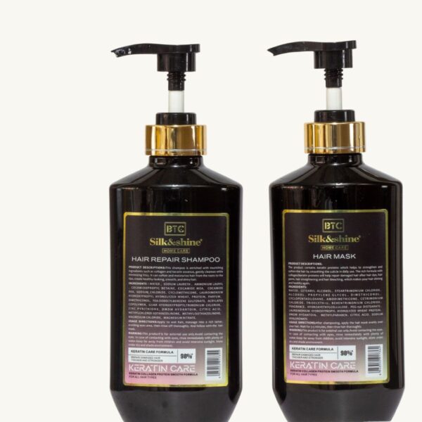 BTC Silk and Shine Home Keratin Kit shampoo and Hair Spa - Image 2