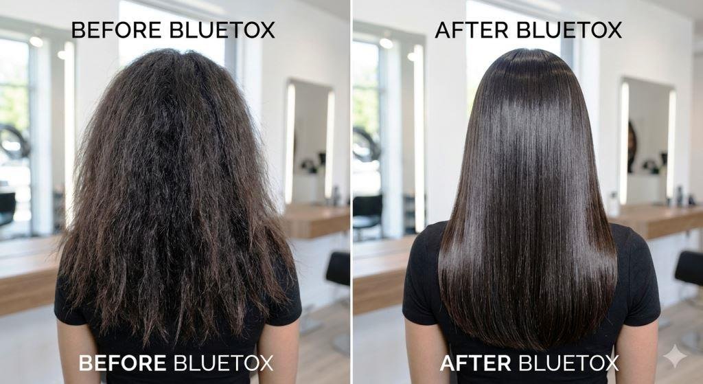 bluetox hair treatment reusults
