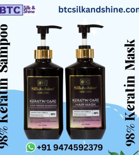 btc silk and shine home keratin kit shampoo and hair spa